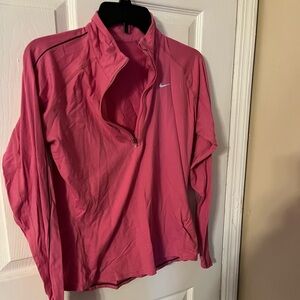 Nike Bright Pink Dri-FIT Quarter-Zip Pullover
